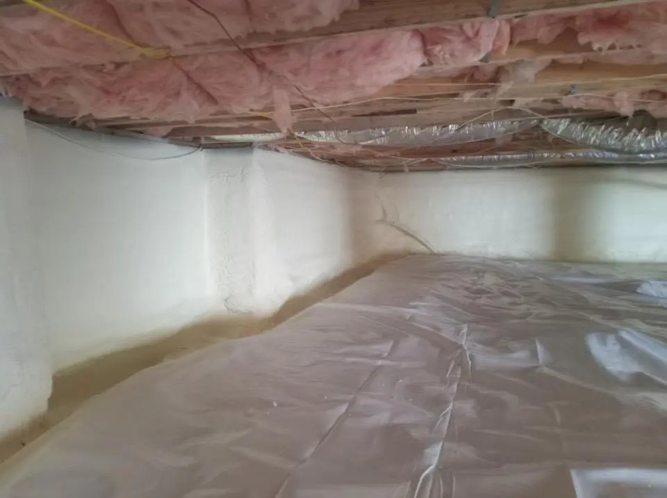 Crawl space encapsulation with closed-cell spray foam for Spray Foam Roofing in Fox Crossing